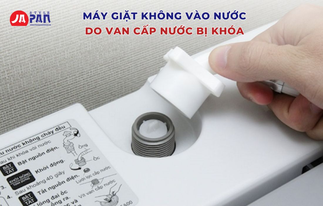 Máy Giặt Không Vào Nước - Nguyên Nhân Và Cách Khắc Phục 1 Van cấp nước bị khóa