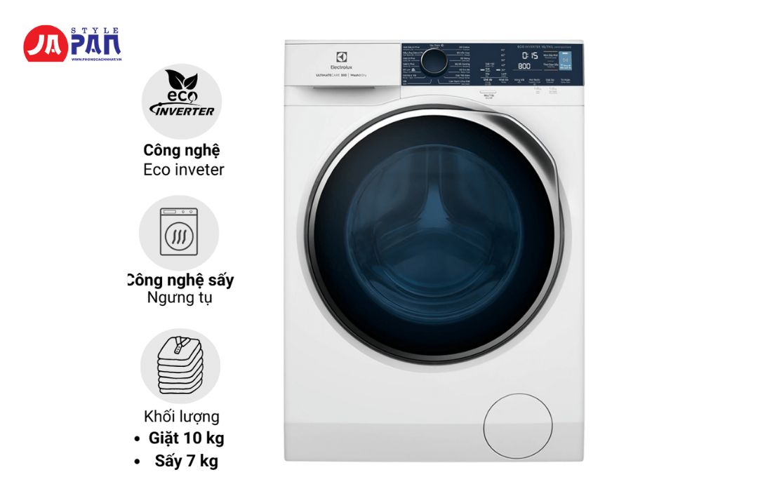 Kích Thước Máy Giặt Cửa Ngang Tiêu Chuẩn Và Phổ Biến Hiện Nay 1 Kích thước máy giặt cửa ngang Electrolux 10kg EWW1024P5WB