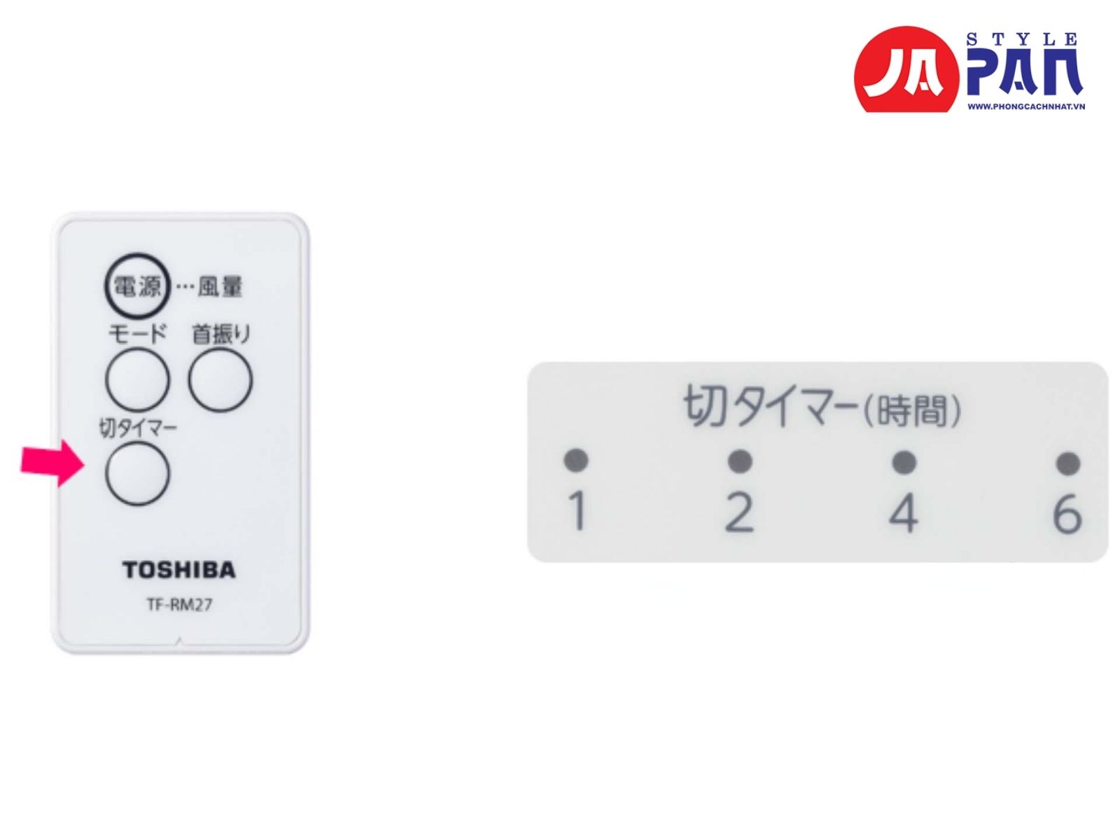Quạt treo tường Toshiba TF-30RK27 | Nội địa Nhật 36 Chế độ hẹn giờ tắt thông minh