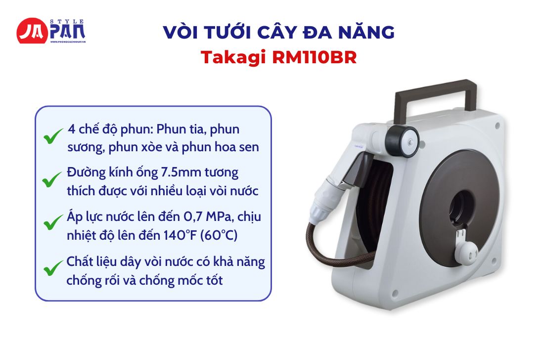 Top 5 Vòi Tưới Cây Đa Năng Nội Địa Đáng Mua Nhất Hiện Nay 2 Vòi tưới cây đa năng Takagi RM110BR