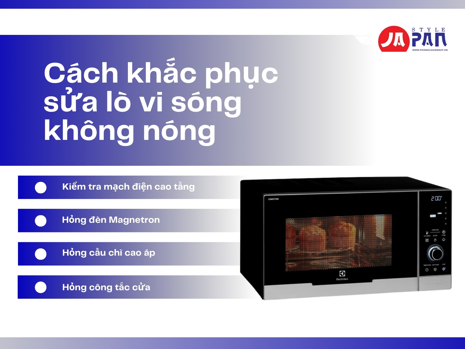 Cách khắc phục sửa lò vi sóng không nóng
