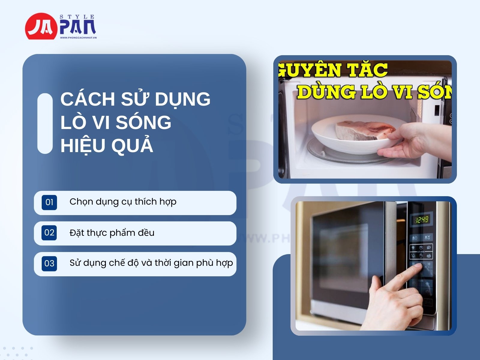 Cách sử dụng lò vi sóng hiệu quả