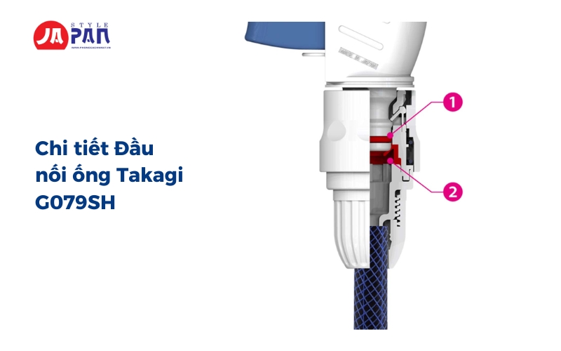 Đầu nối ống Takagi G079SH | 7.5 - 9mm 2 Chi tiết Đầu nối ống Takagi G079SH