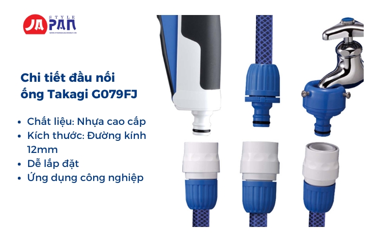 Đầu nối ống Takagi G079FJ | 12-15mm 2 Chi tiết đầu nối ống Takagi G079FJ