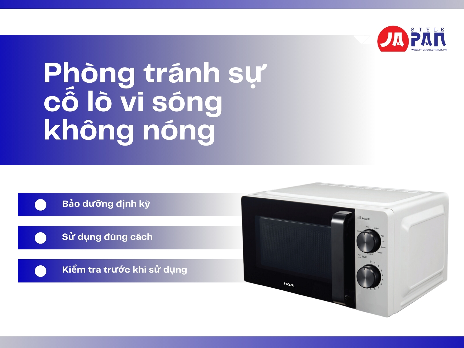 Phòng tránh sự cố lò vi sóng không nóng