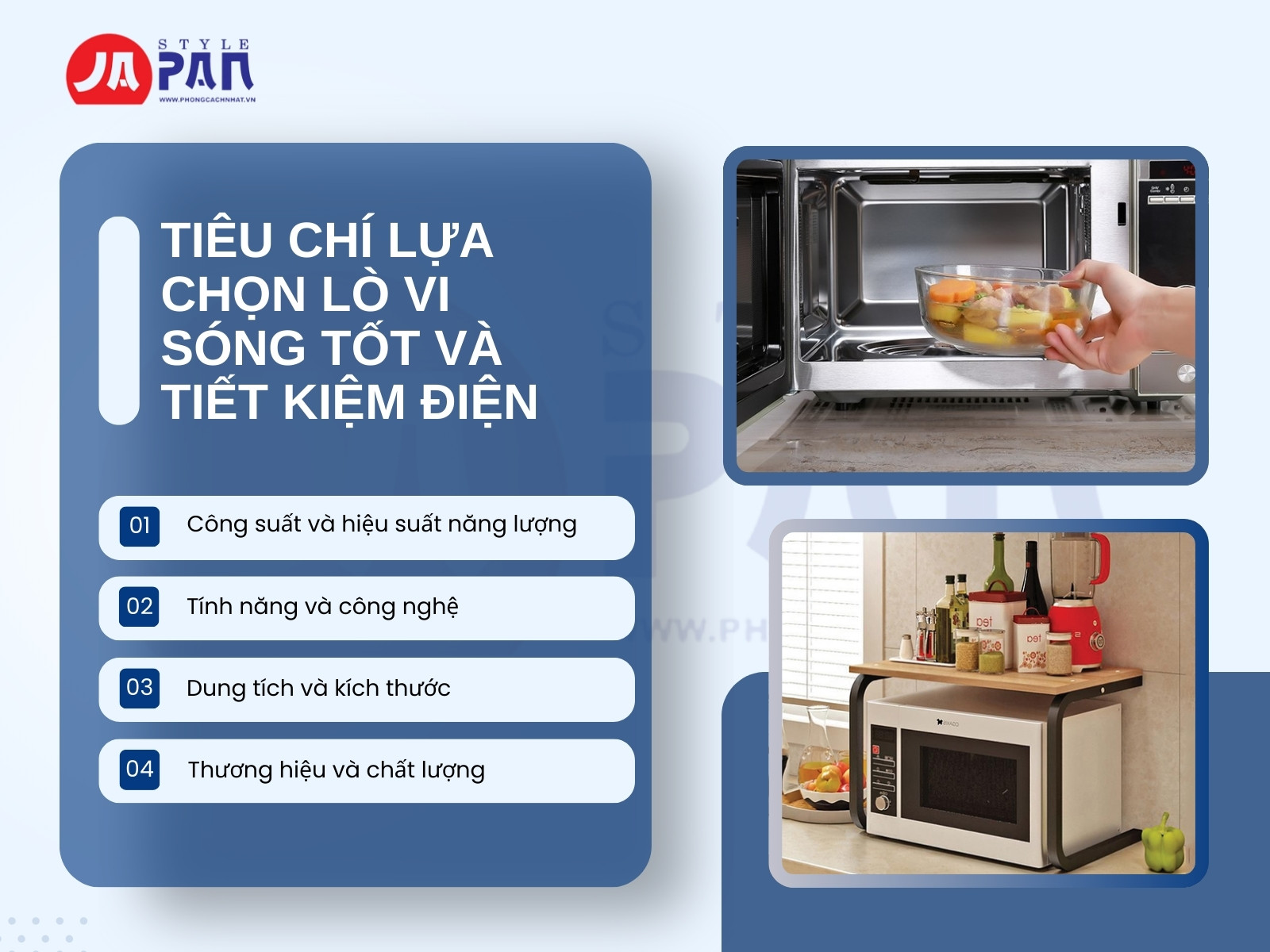 Tiêu chí lựa chọn lò vi sóng tốt và tiết kiệm điện