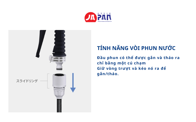 Vòi tưới cây Takagi R115CG 15m | Treo trường đa năng 7 Tính năng Vòi tưới cây Takagi R115CG 15m