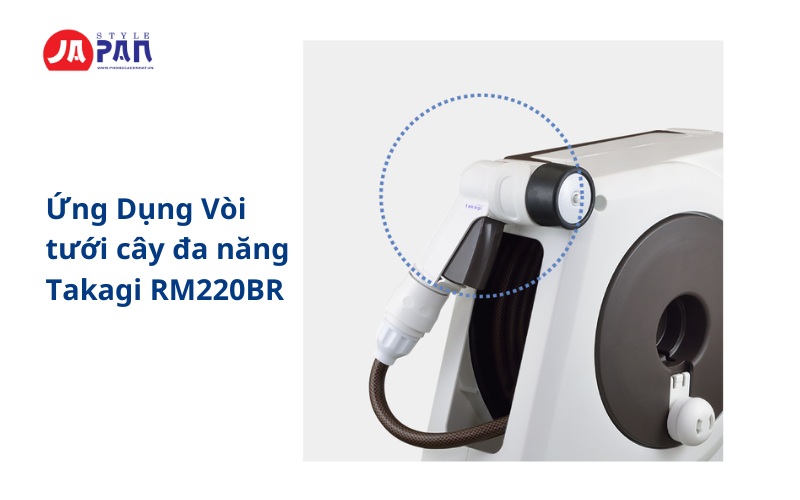 Vòi tưới cây đa năng Takagi RM220BR 20m (New 2024) 4 Ứng Dụng Vòi tưới cây đa năng Takagi RM220BR