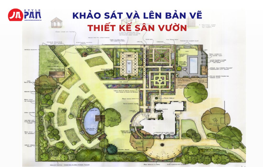 Hướng Dẫn Lắp Vòi Tưới Cây Tự Động Đúng Cách Và Đơn Giản 2 Hướng dẫn lắp vòi tưới cây - Khảo sát và lên bản vẽ thiết kế