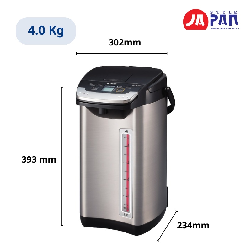 Thông số kỹ thuật Bình thủy Tiger PIE-A50W