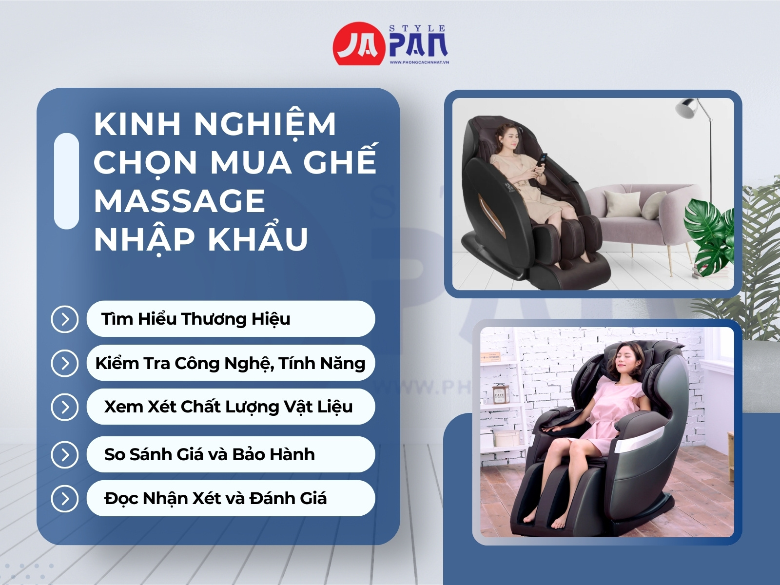 Tại Sao Nên Chọn Mua Ghế Massage Nhập Khẩu? 6 Kinh Nghiệm Chọn Mua Ghế Massage Nhập Khẩu
