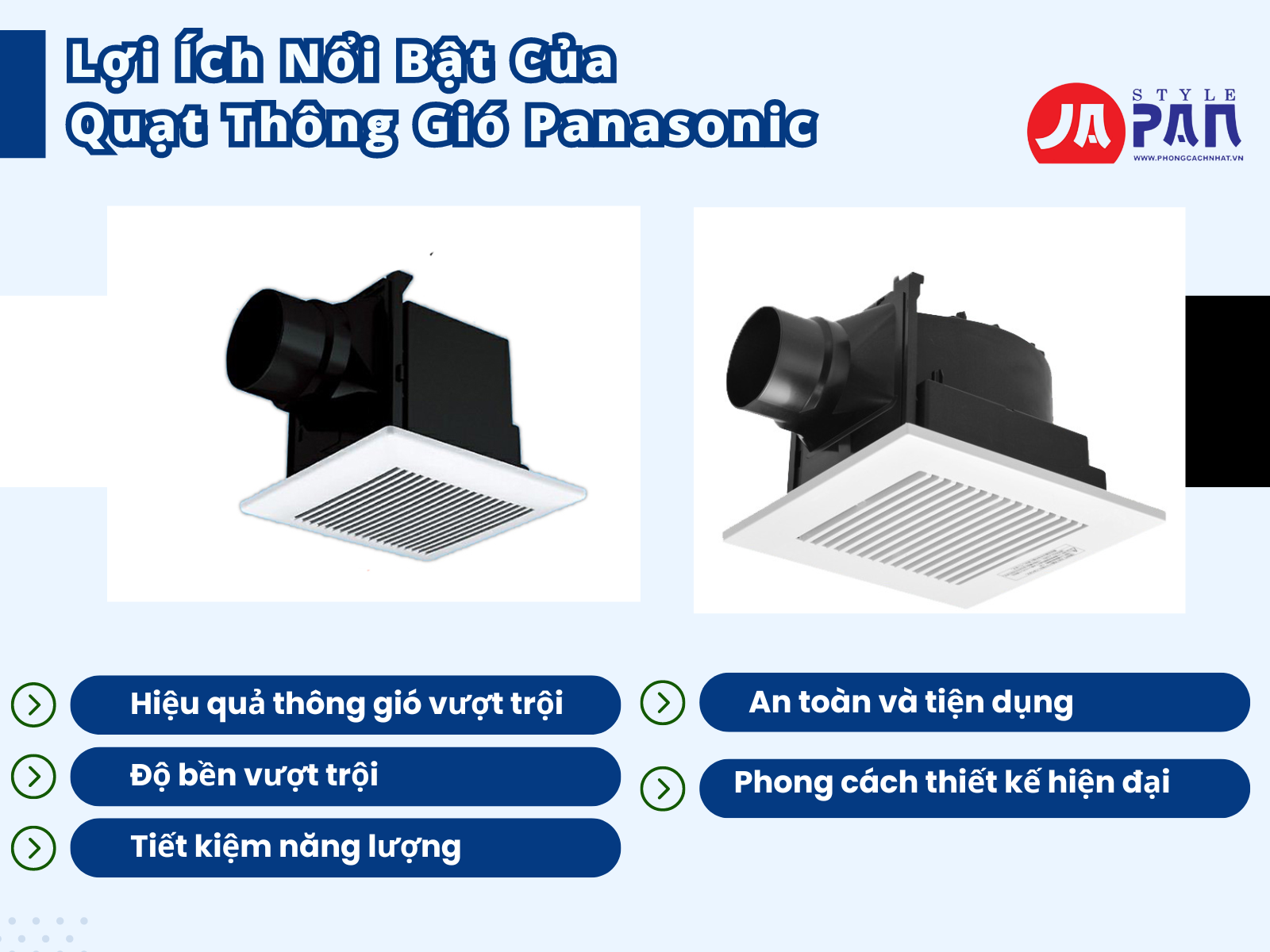Lợi ích của quạt thông gió Panasonic