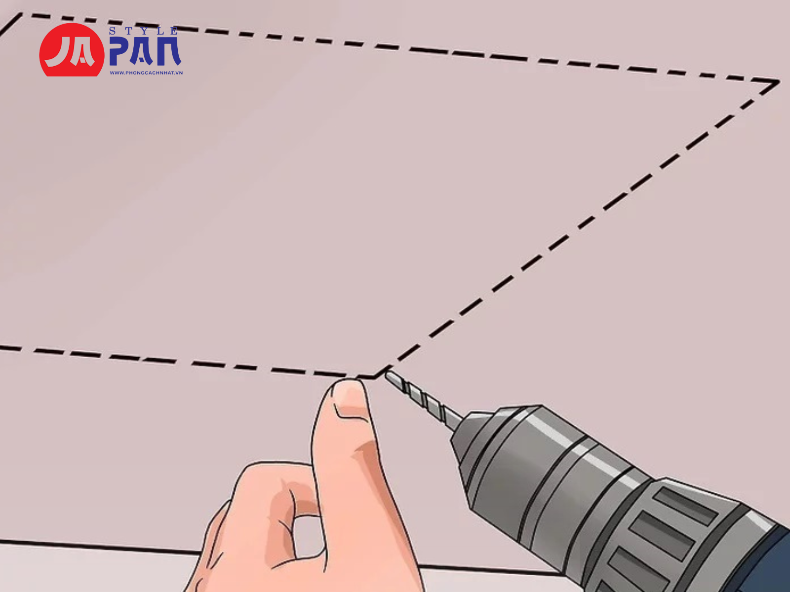 Cách Lắp Quạt Thông Gió Đơn Giản Tại Nhà 6 Khoan lỗ tham chiếu