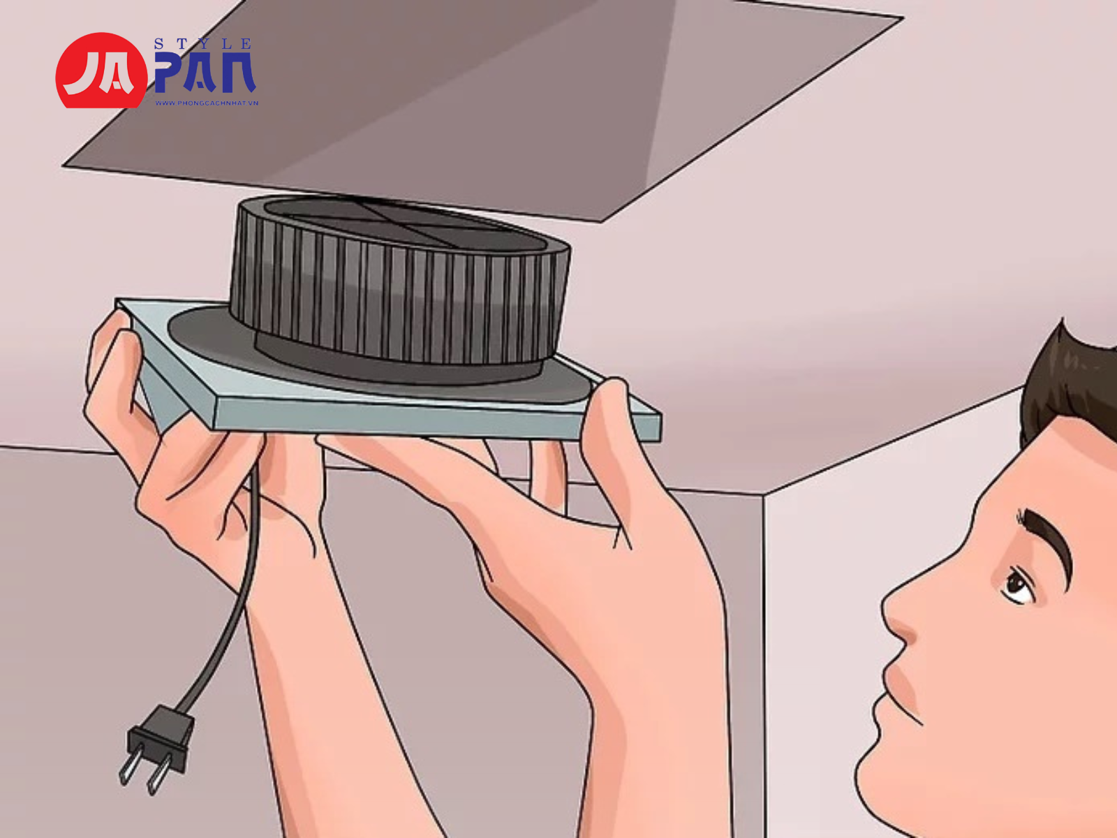 Cách Lắp Quạt Thông Gió Đơn Giản Tại Nhà 8 Gắn cút ống dẫn