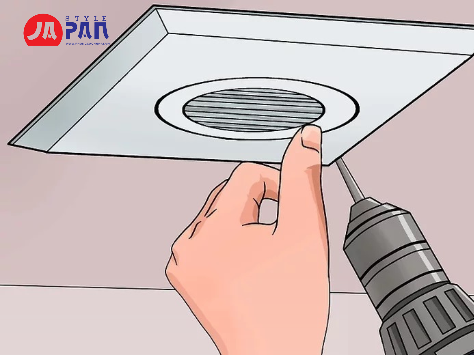 Cách Lắp Quạt Thông Gió Đơn Giản Tại Nhà 9 Xoay ốc vít