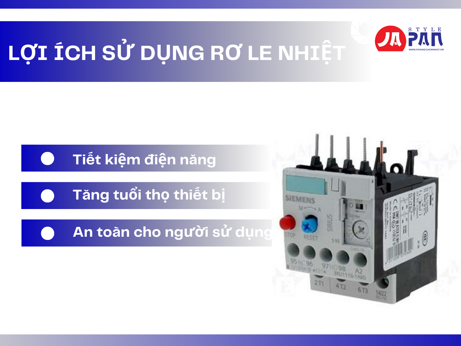 Lợi ích sử dụng rơ le nhiệt