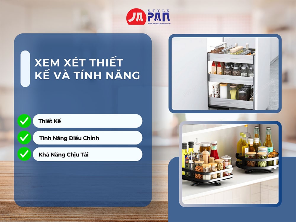 Thiết kế và tính năng của kệ gia vị nội địa Nhật