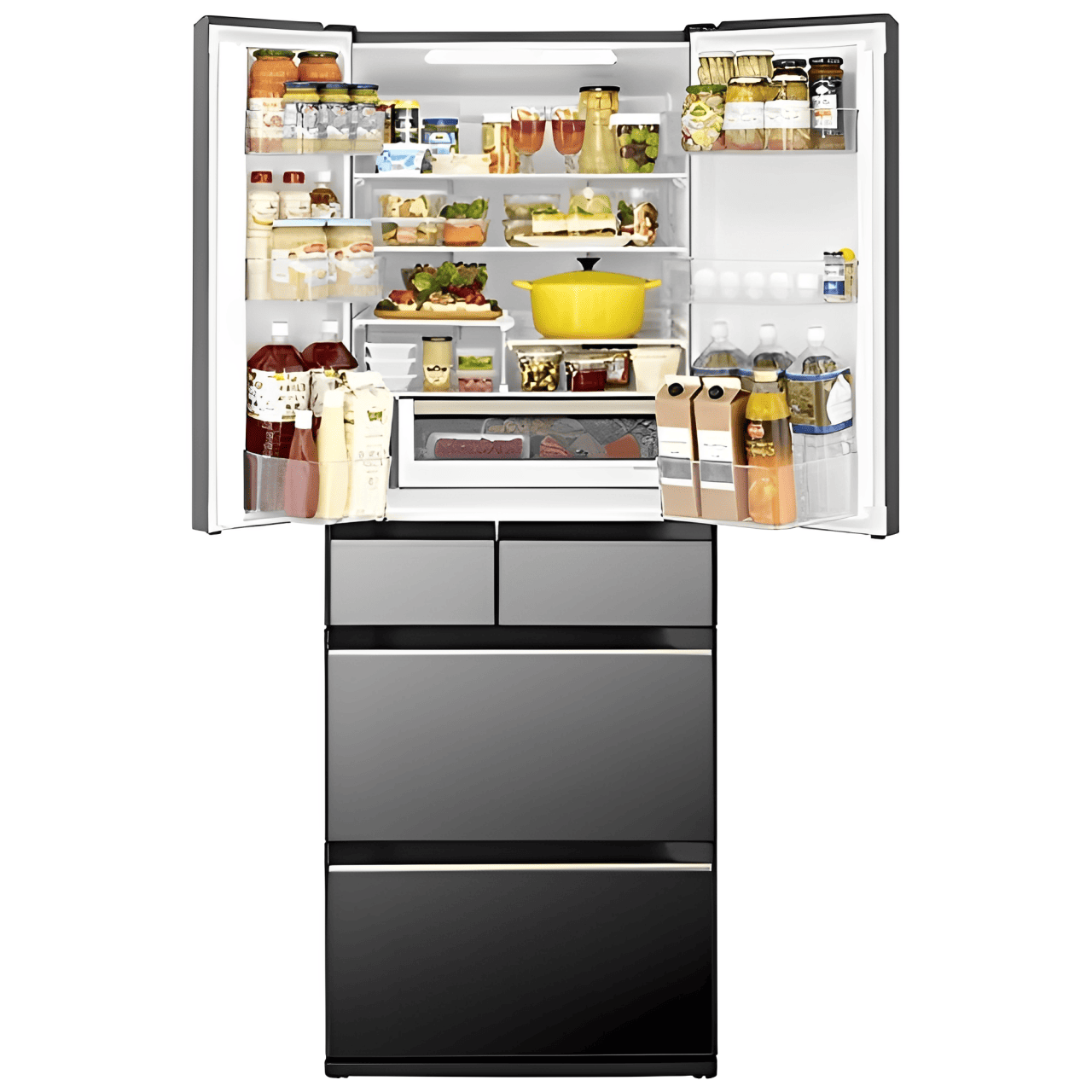 Tủ lạnh Hitachi R-HXCC54V-X| Dung tích 540L 3 Không gian rộng rãi