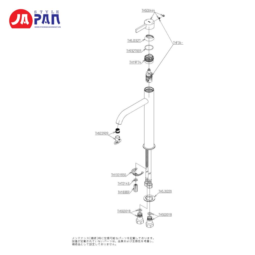 Vòi rửa mặt Toto TLG11306J | Nội địa Nhật 2 Vòi rửa mặt Toto TLG11306J (2)