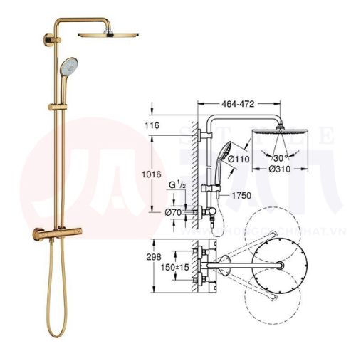Grohe Euphoria XXL System 310 26075GN0 T03