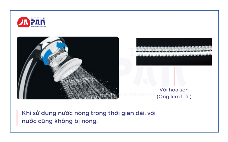 Sen tắm nhiệt độ Lixil BF-A147TNSBW 2 Vòi nước nóng tiết kiệm Lixil BF-A147TNSBW
