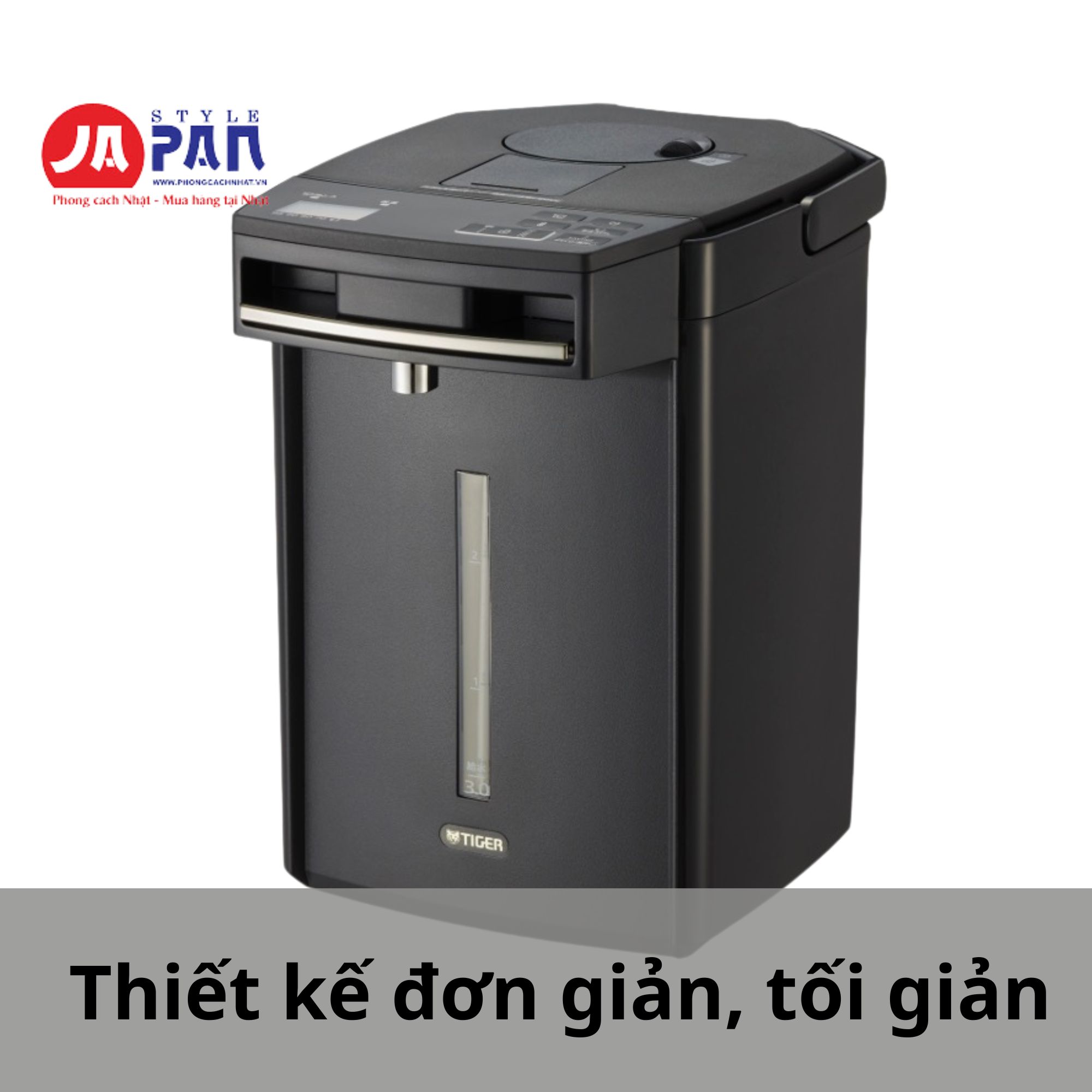 Bình thuỷ điện Tiger PIM-G300 | Dung tích 3L 2 Thiết kế đơn giản, tối giản, màu sắc dễ sử dụng