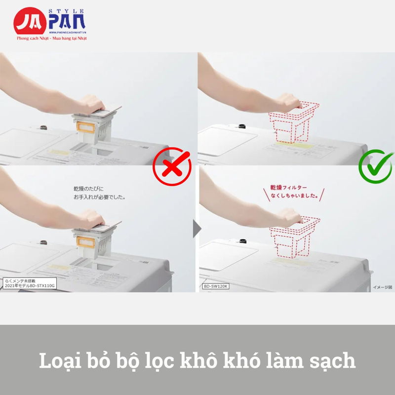 Máy giặt Hitachi BD-SW120KR | Giặt 12kg, sấy 6kg 2 Máy giặt Hitachi BD-SW120KR
