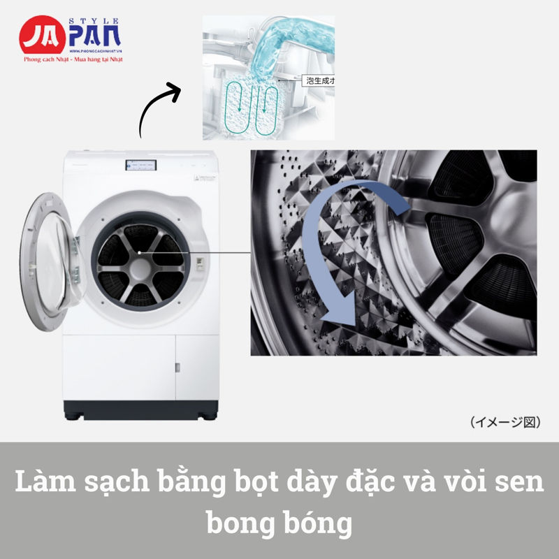 Máy giặt Panasonic NA-LX125DL-W | Giặt 12kg, sấy 6kg 5 may giat panasonic na lx125dl w giat 12kg say 6kg 5