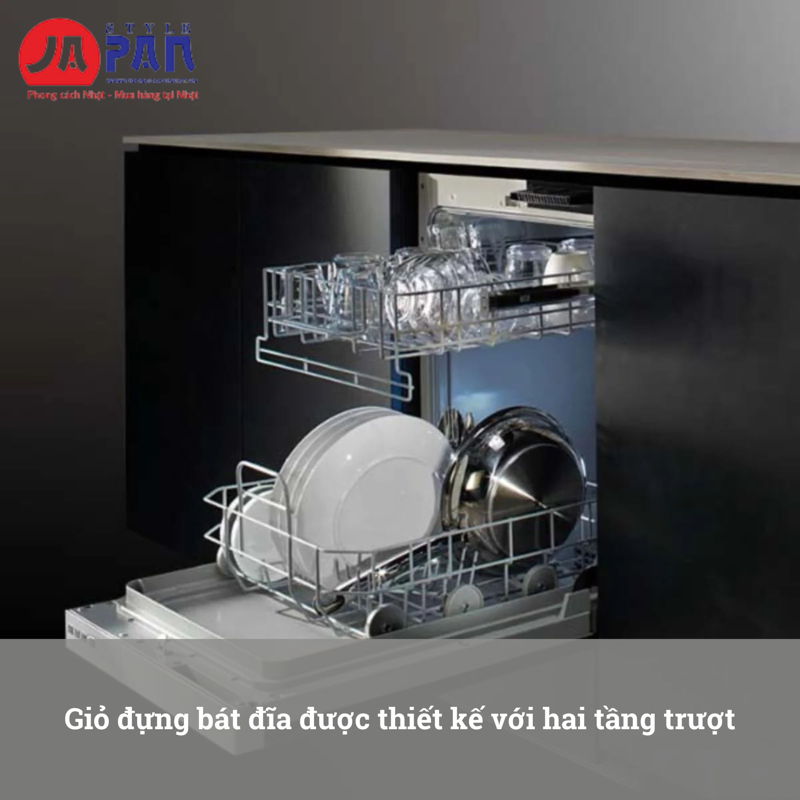 Máy rửa bát Rinnai RSW-F403C-B màu đen | 8 bộ 4 máy rửa bát Rinnai RSW-F403C-B màu đen