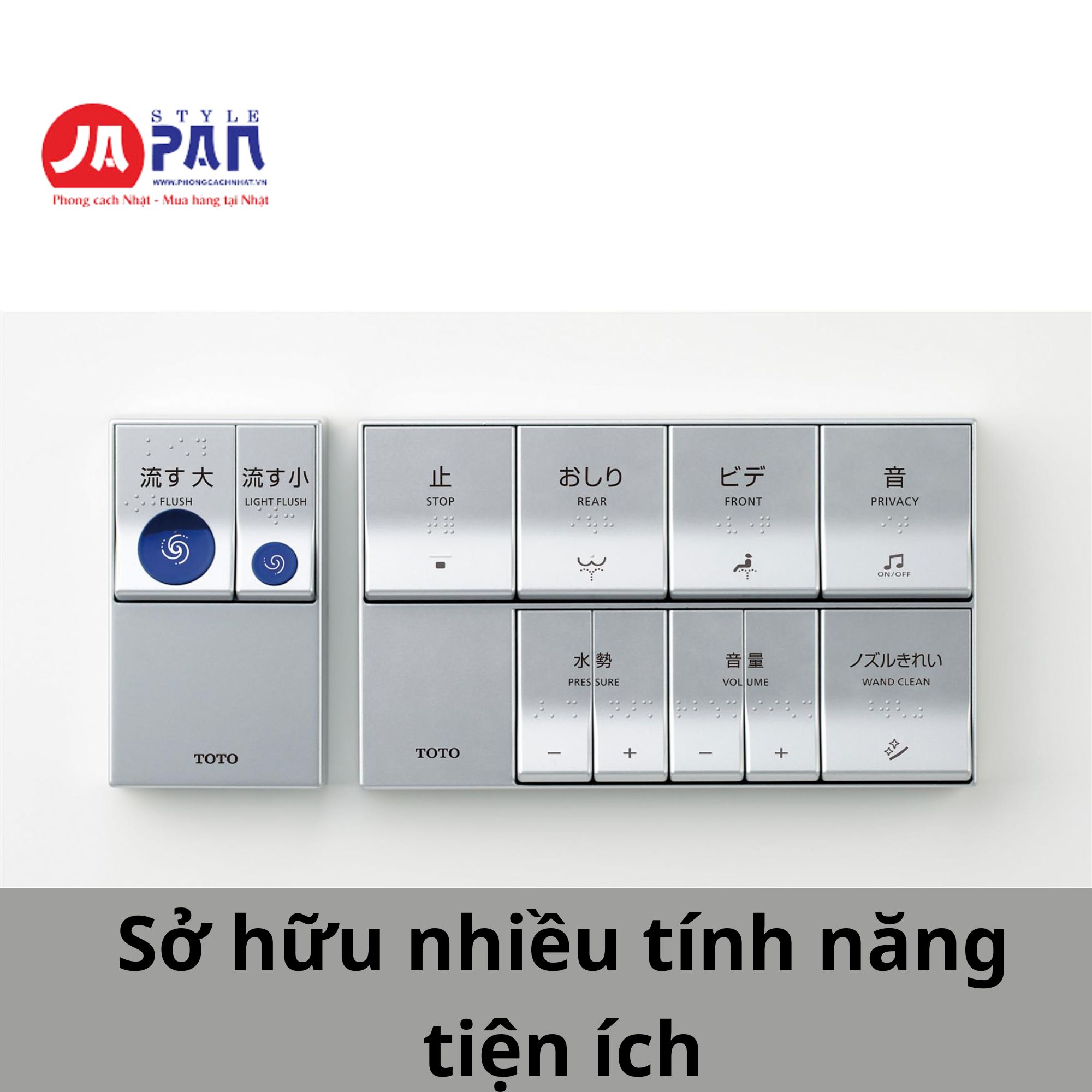 Nắp bồn cầu thông minh Toto TCF5831 | Phiên bản khách sạn 3 Sử dụng hệ thống nút bấm thông minh
