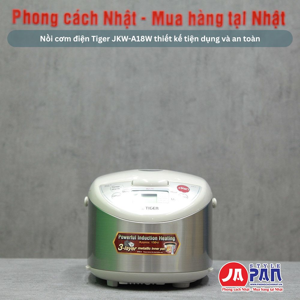 Nồi cơm điện cao tần Tiger JKW-A18W | Điện áp 220V 32 Nồi cơm điện Tiger JKW-A18W thiết kế tiện dụng và an toàn