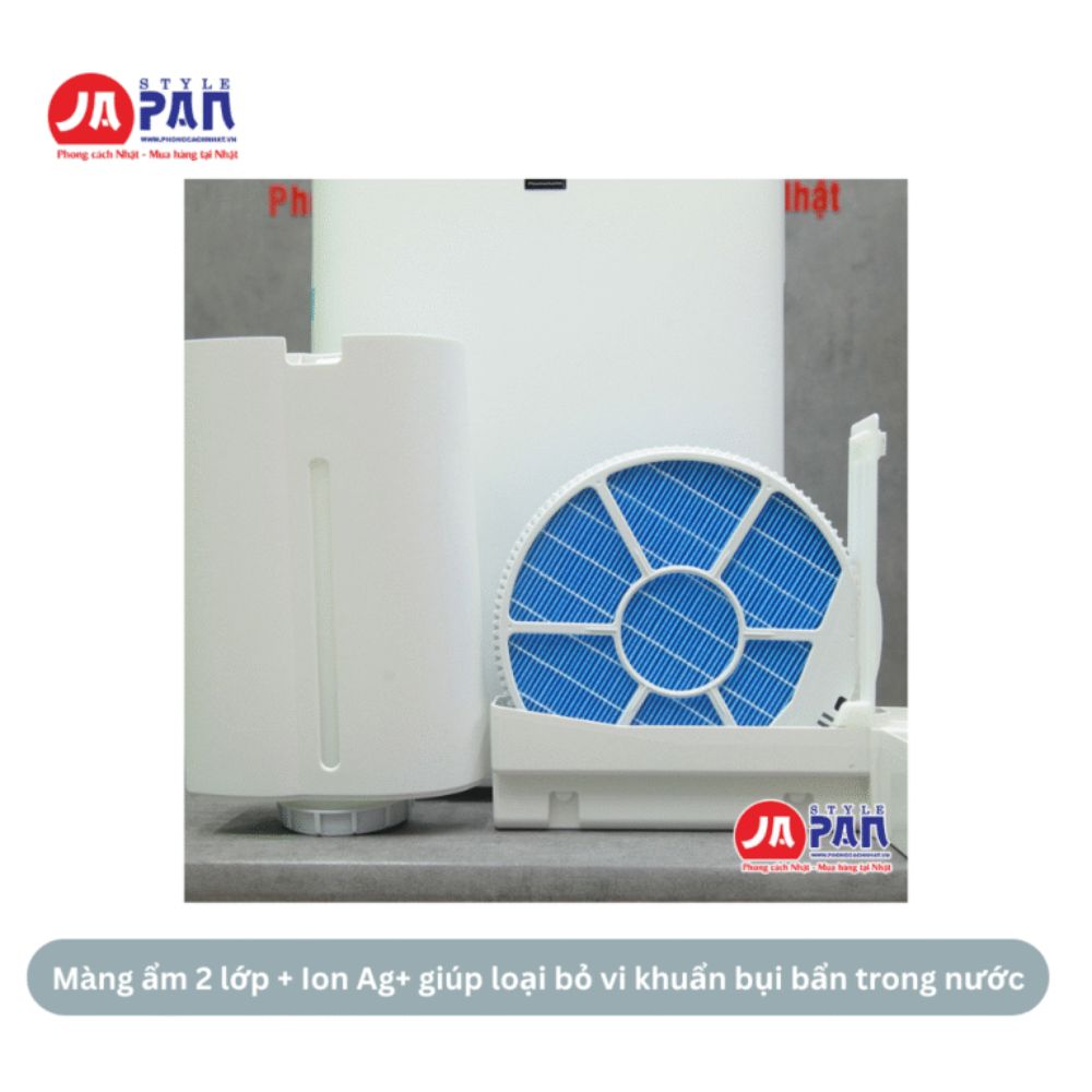 Máy lọc không khí bù ẩm Sharp KI-RS50-W | Ion Plasma 25000 40 Sharp Ki-RS50-W sử dụng màng lọc tạo ẩm kép