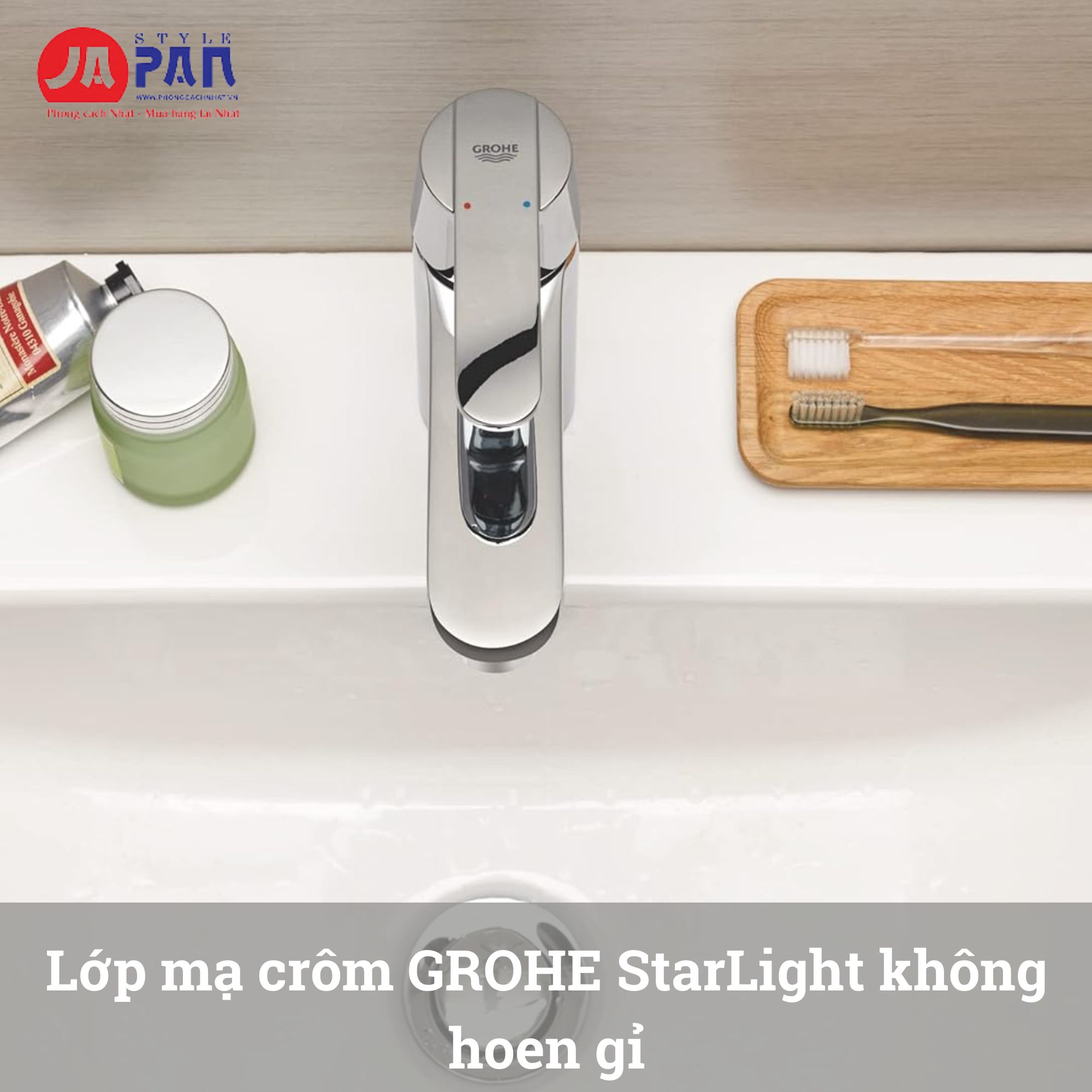 Vòi rửa mặt Grohe Bauloop 117833 3 voi rua mat grohe bauloop 117833 3