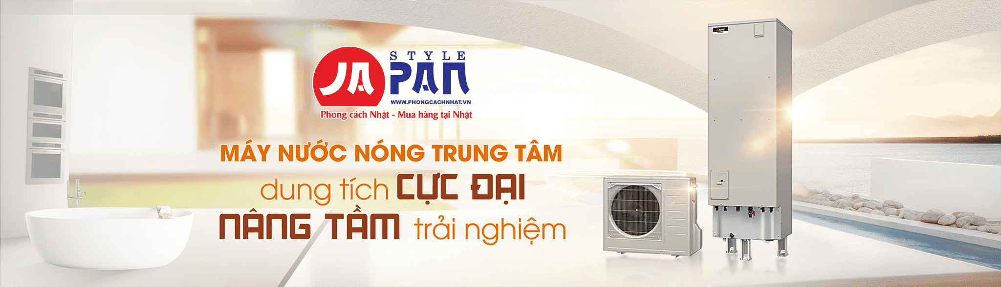 Banner máy nước nóng nội địa Nhật