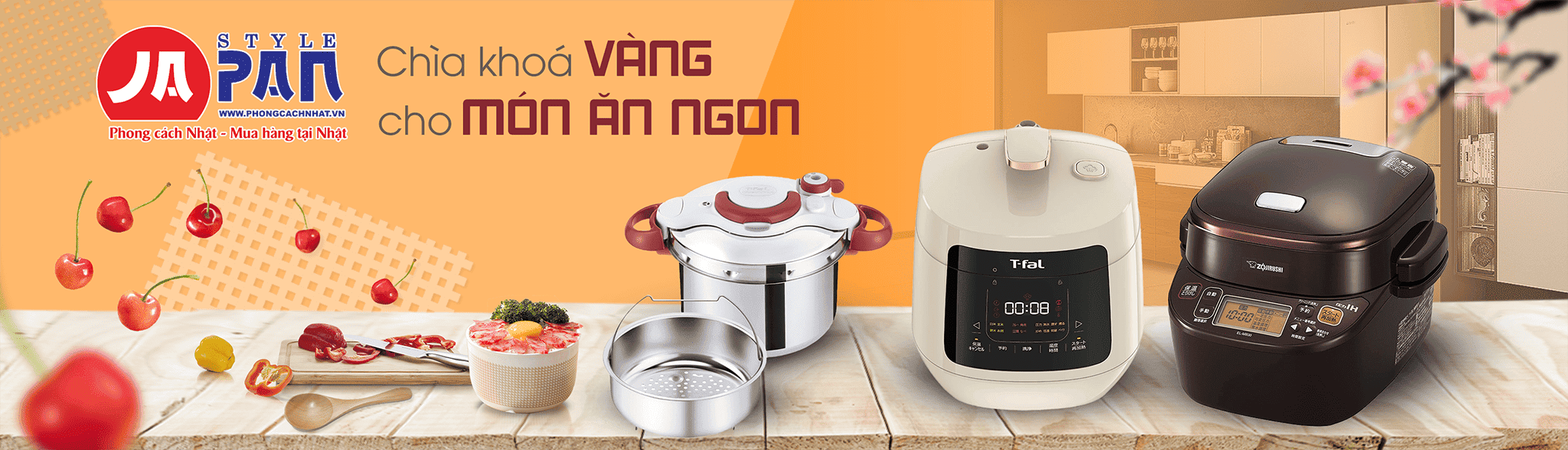 Banner nồi áp suất nội địa Nhật