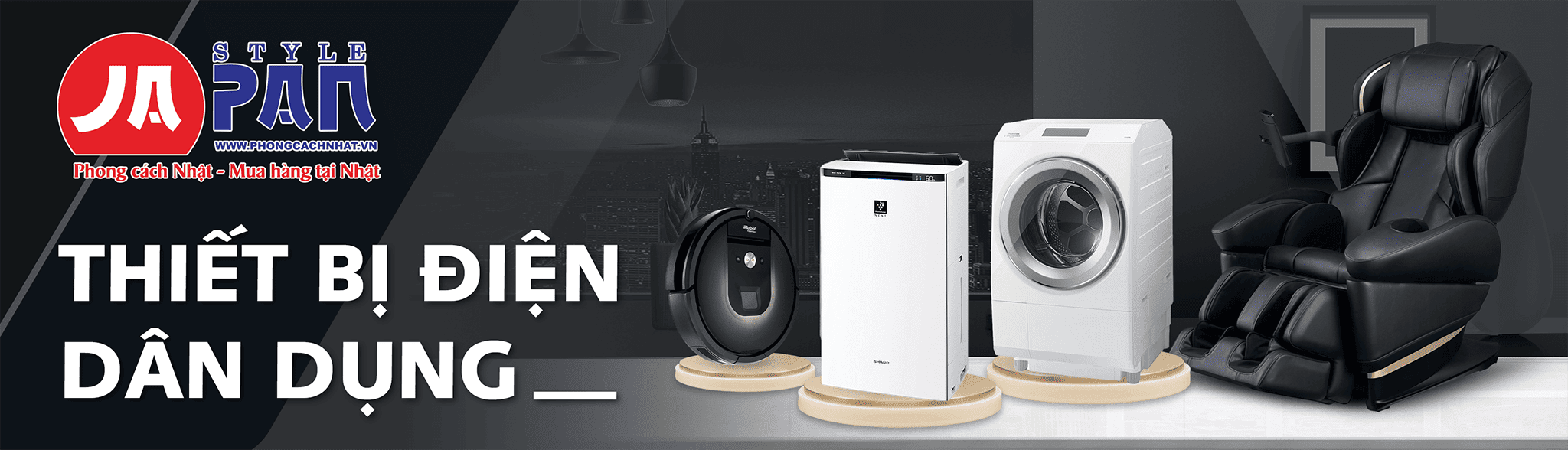 Banner thiết bị điện dân dụng nội địa Nhật