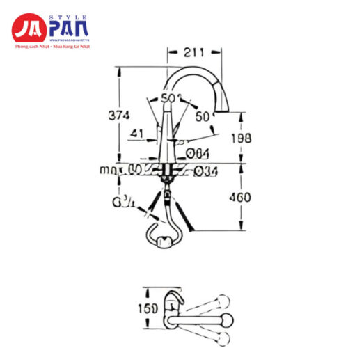 Dữ liệu bản vẽ vòi rửa bát Grohe Zedra 3028700U