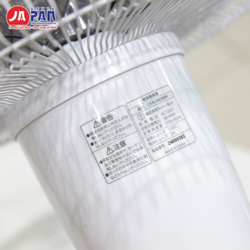 Quạt treo tường Cnet CKAJ403WH | Tự bật tắt khi có người 24 Tem kỹ thuật thông số quạt Cnet CKAJ403WH