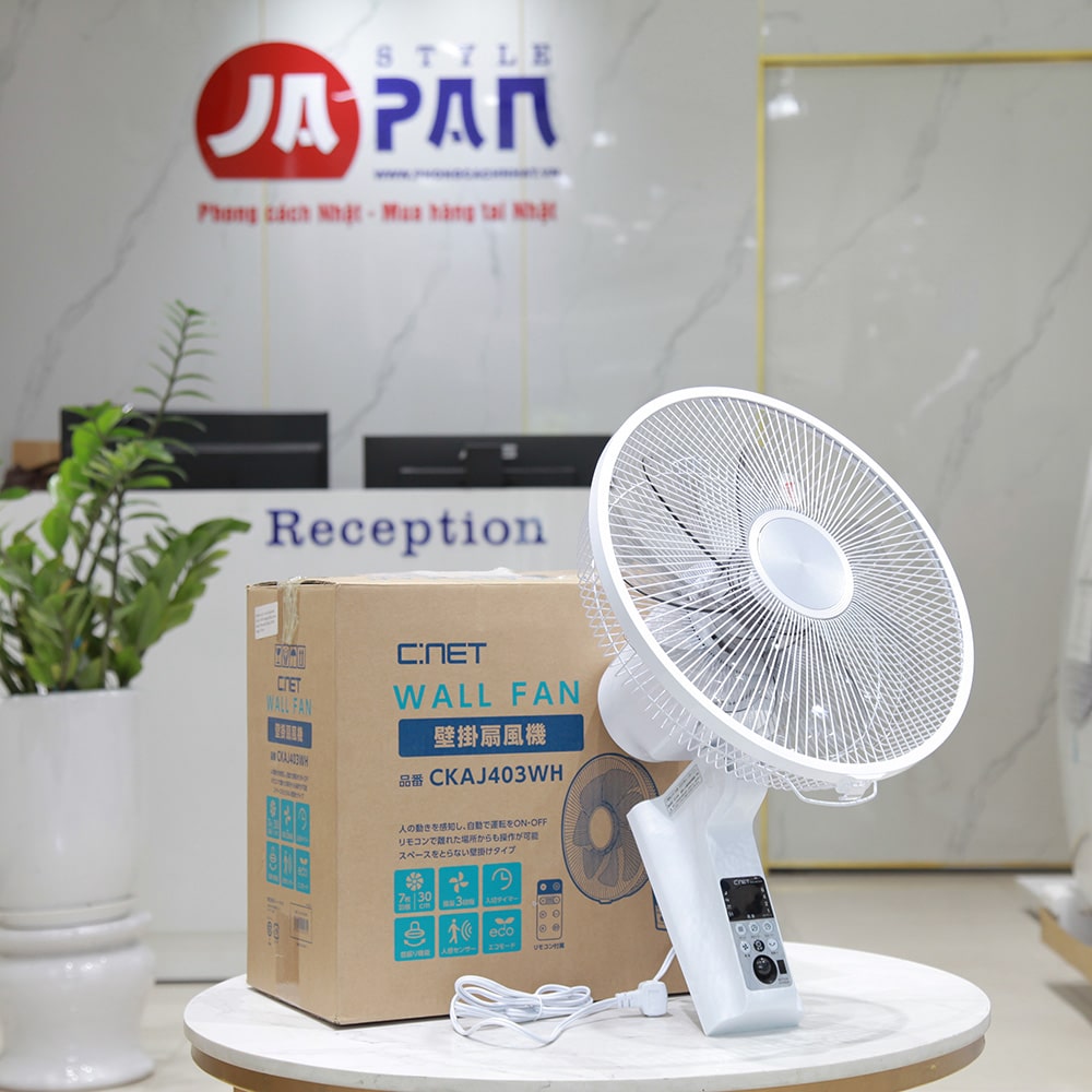 Quạt treo tường Cnet CKAJ403WH | Tự bật tắt khi có người 26 Quạt treo tường Cnet CKAJ403WH kèm hộp sản phẩm chính hãng