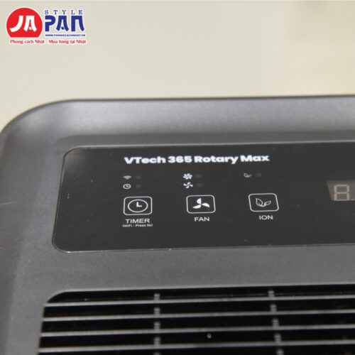 Bảng điều khiển và model máy hút ẩm Vtech365 VT-HA500-W có hẹn giờ và sấy quần áo