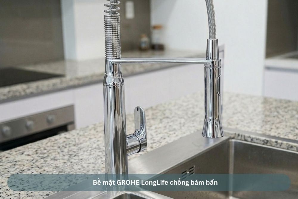Bề mặt GROHE LongLife chống bám bẩn