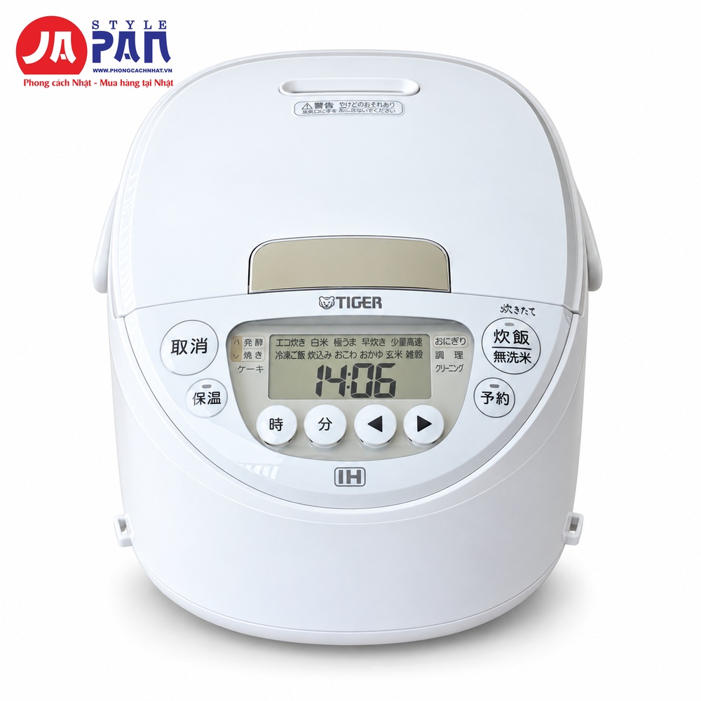 Nồi cơm điện Tiger JPW-M100 màu trắng