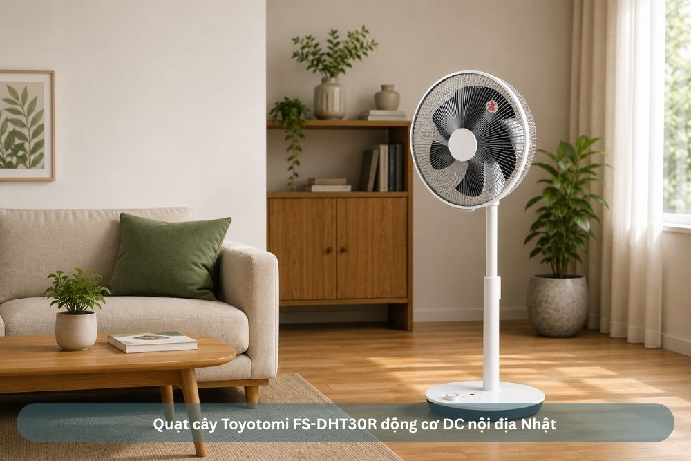 Quạt cây Toyotomi FS-DHT30R động cơ DC nội địa Nhật