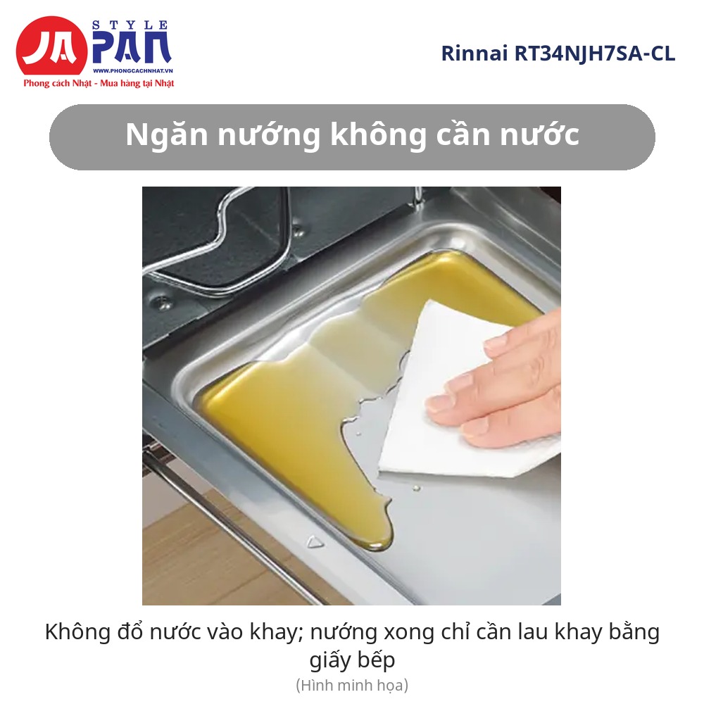Bếp ga Rinnai RT34NJH7SA-CL ngăn nướng