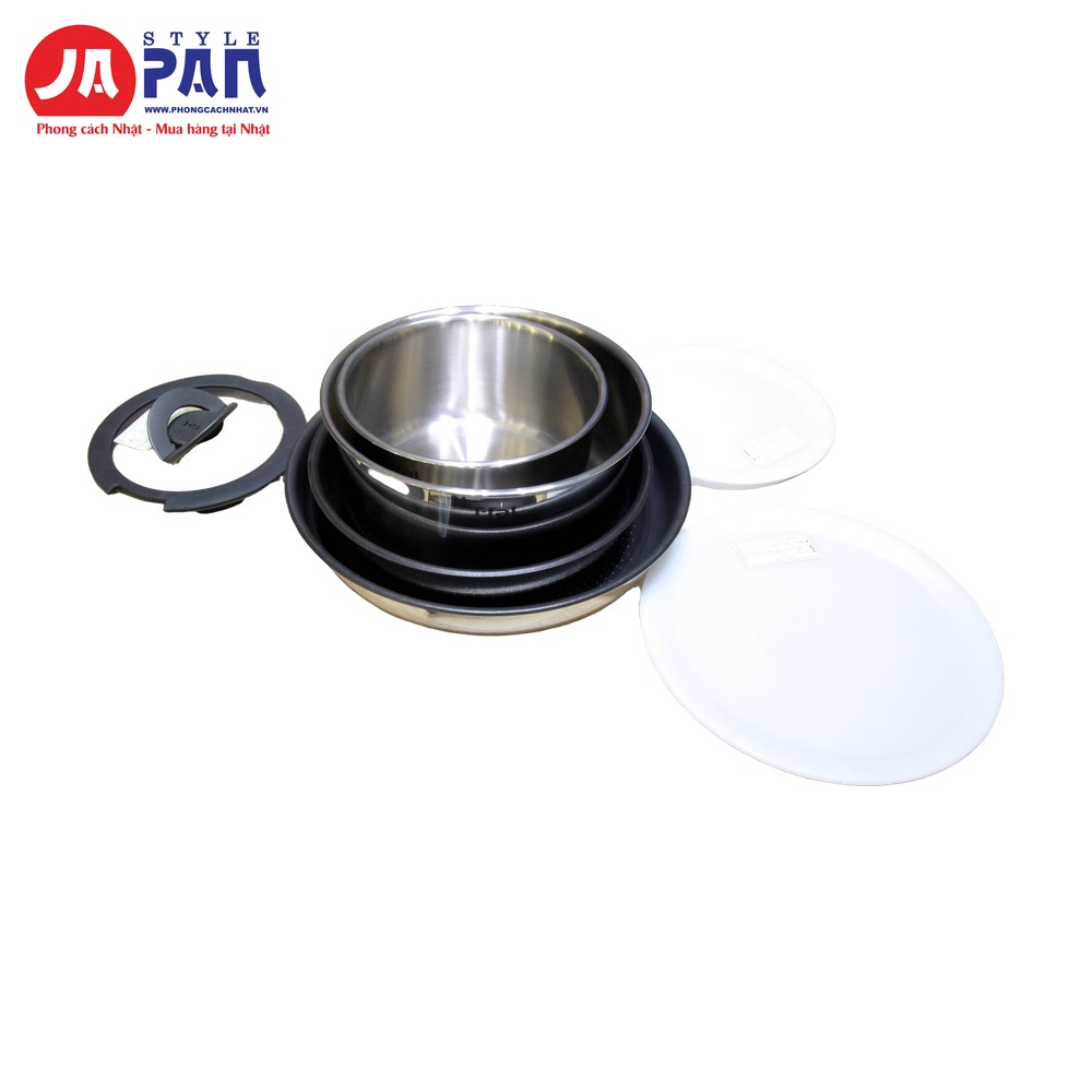 Bộ nồi chảo T-fal Ingenio IH Stainless Emotion set 9 món L893S9 | Tay cầm rời 24 Bộ nồi chảo T-fal Ingenio IH Stainless Emotion set 9 món L893S9