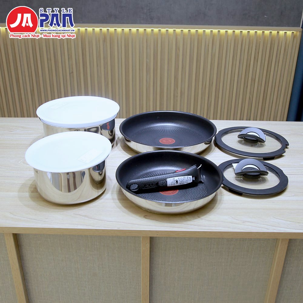 Bộ nồi chảo T-fal Ingenio IH Stainless Emotion set 9 món L893S9 | Tay cầm rời 4 Bộ nồi chảo T-fal Ingenio IH Stainless Emotion set 9 món L893S9 – ảnh 4