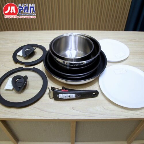 Bộ nồi chảo T-fal Ingenio IH Stainless Emotion set 9 món L893S9 – ảnh 2