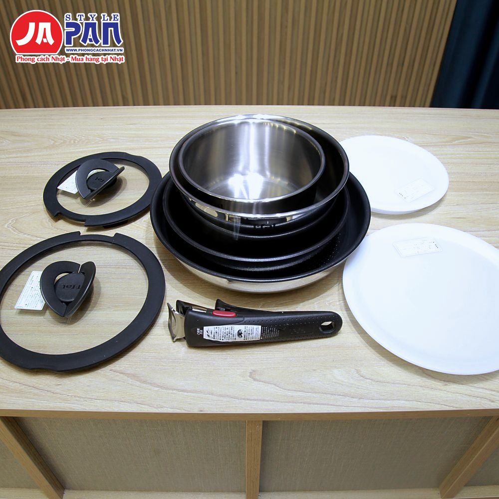 Bộ nồi chảo T-fal Ingenio IH Stainless Emotion set 9 món L893S9 | Tay cầm rời 2 Bộ nồi chảo T-fal Ingenio IH Stainless Emotion set 9 món L893S9 – ảnh 2
