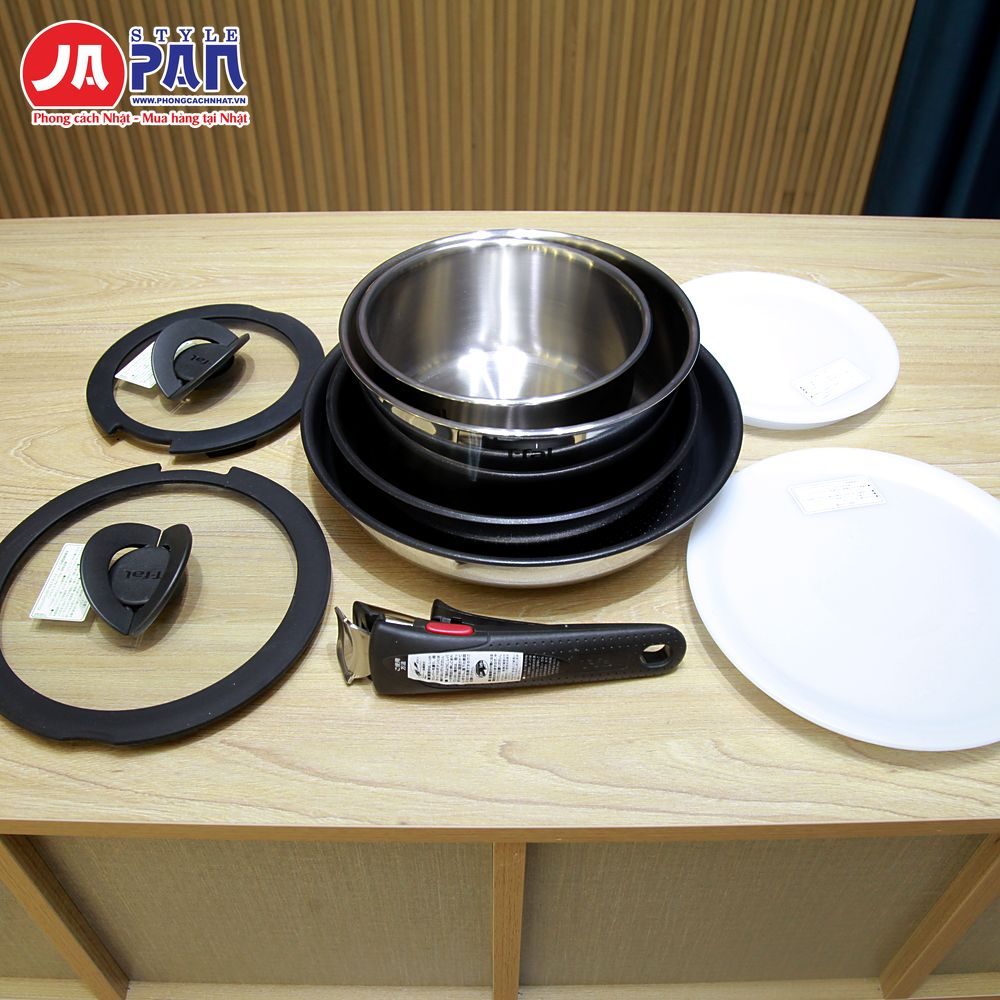 Bộ nồi chảo T-fal Ingenio IH Stainless Emotion set 9 món L893S9 | Tay cầm rời 2 Bộ nồi chảo T-fal Ingenio IH Stainless Emotion set 9 món L893S9 – ảnh 2