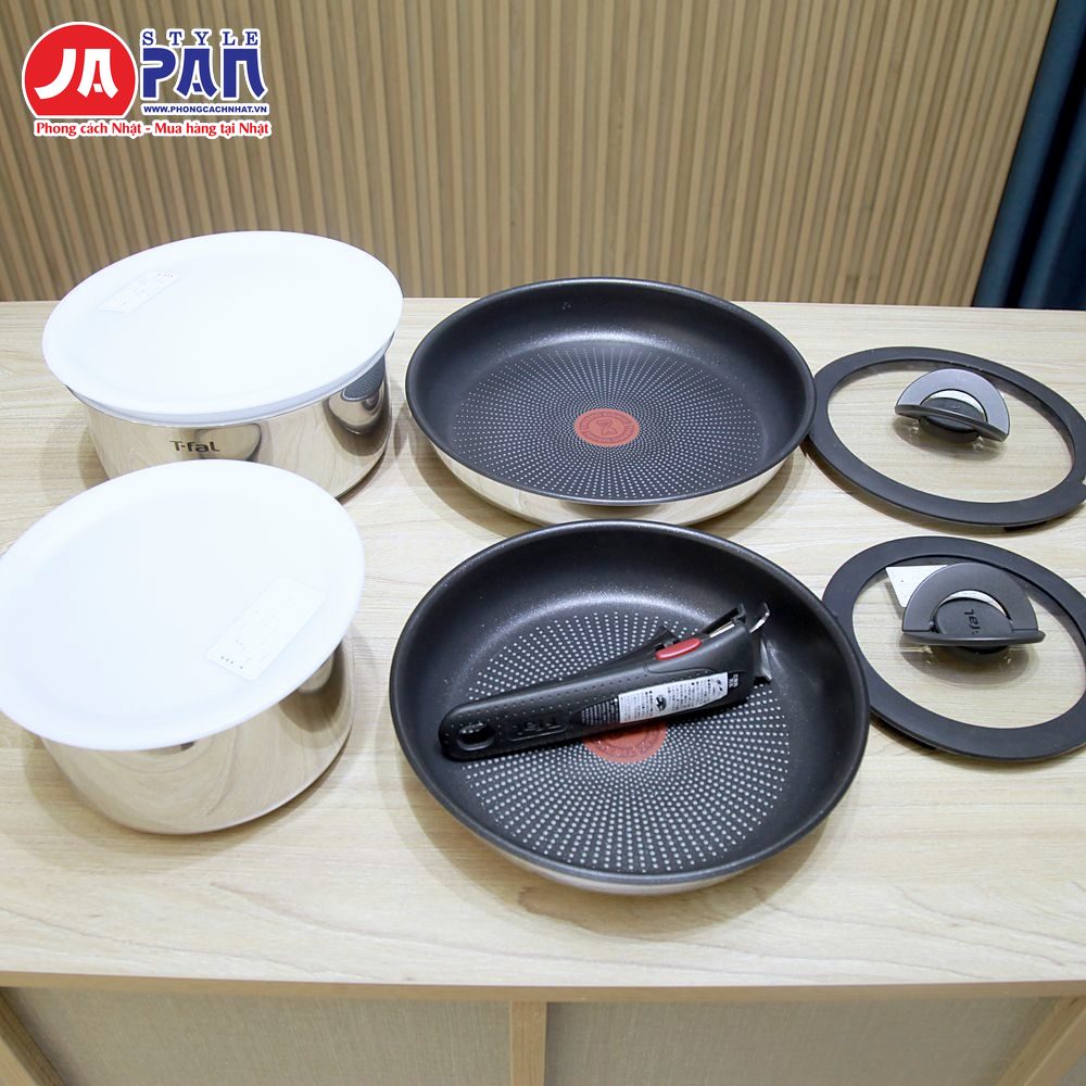 Bộ nồi chảo T-fal Ingenio IH Stainless Emotion set 9 món L893S9 | Tay cầm rời 3 Bộ nồi chảo T-fal Ingenio IH Stainless Emotion set 9 món L893S9 – ảnh 3